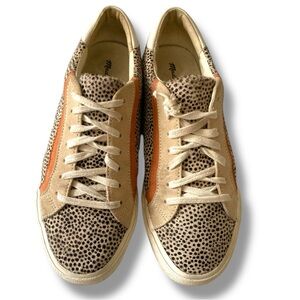 Madewell Sidewalk Low Top Sneakers in Spotted Calf Hair Leather Kicks Shoes